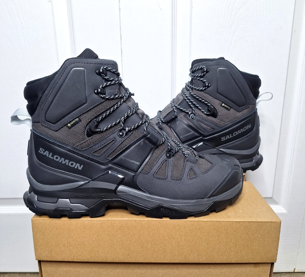 Salomon Quest 4 GTX Gore-Tex Black Hiking Boots Waterproof 477873 size 12